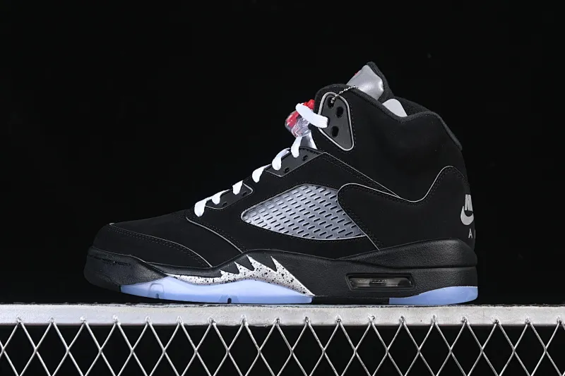 All categories Air Jordan Jordan series basketball shoes Air Jordan 5 GX foreign trade version Air Jordan 5 Black "Metallic Reimagined" AJ5 Joe 5 black silver HF3975-001